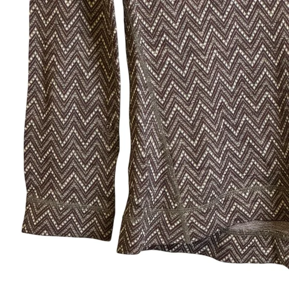 SmartWool Merino Wool Chevron Pattern Long Sleeve Top Base Layer Sweater Large - Picture 3 of 11